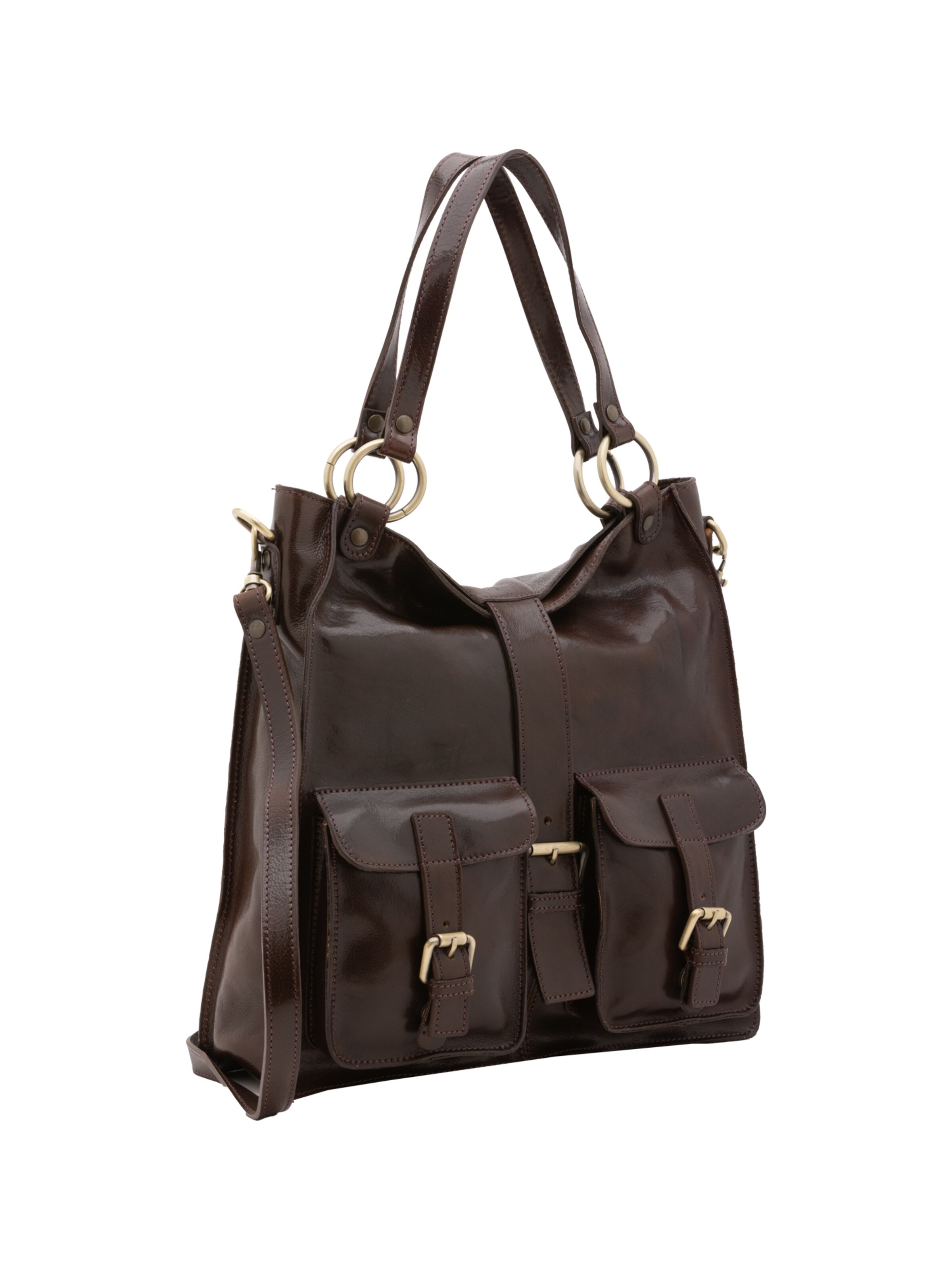 Viola Castellani Shoulder Bag in Brown: front
