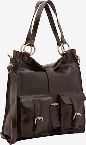 Sac bandoulière Viola Castellani en marron : devant