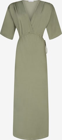 Chic by Lirette Jurk 'Kimono Lotus Natural' in Groen: voorkant