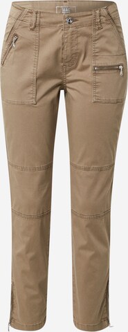 MAC Slim fit Trousers in Brown: front