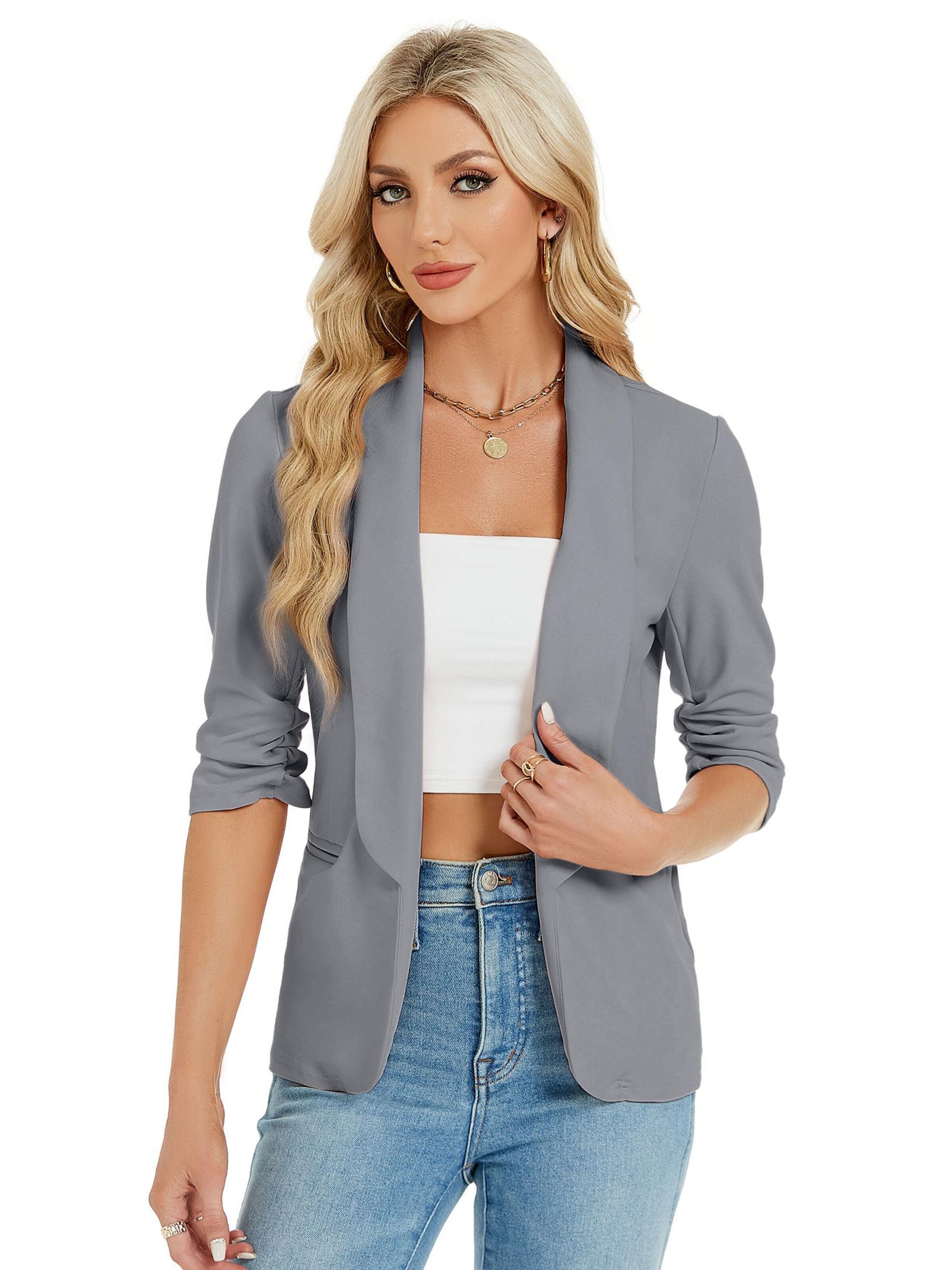 Yesfashion Blazer‌‌ in Grau: Vorderseite