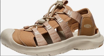 Sandalo 'Sandalette Damen K1030385 Kunststoff (Synthetik) in braun' di KEEN in marrone: frontale