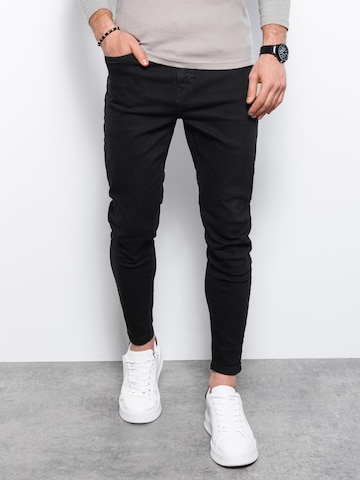 Ombre Slimfit Jeans 'P1058' in Zwart: voorkant