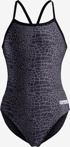 ARENA Bustier Uimapuku 'SNAKESKIN' värissä musta: etupuoli