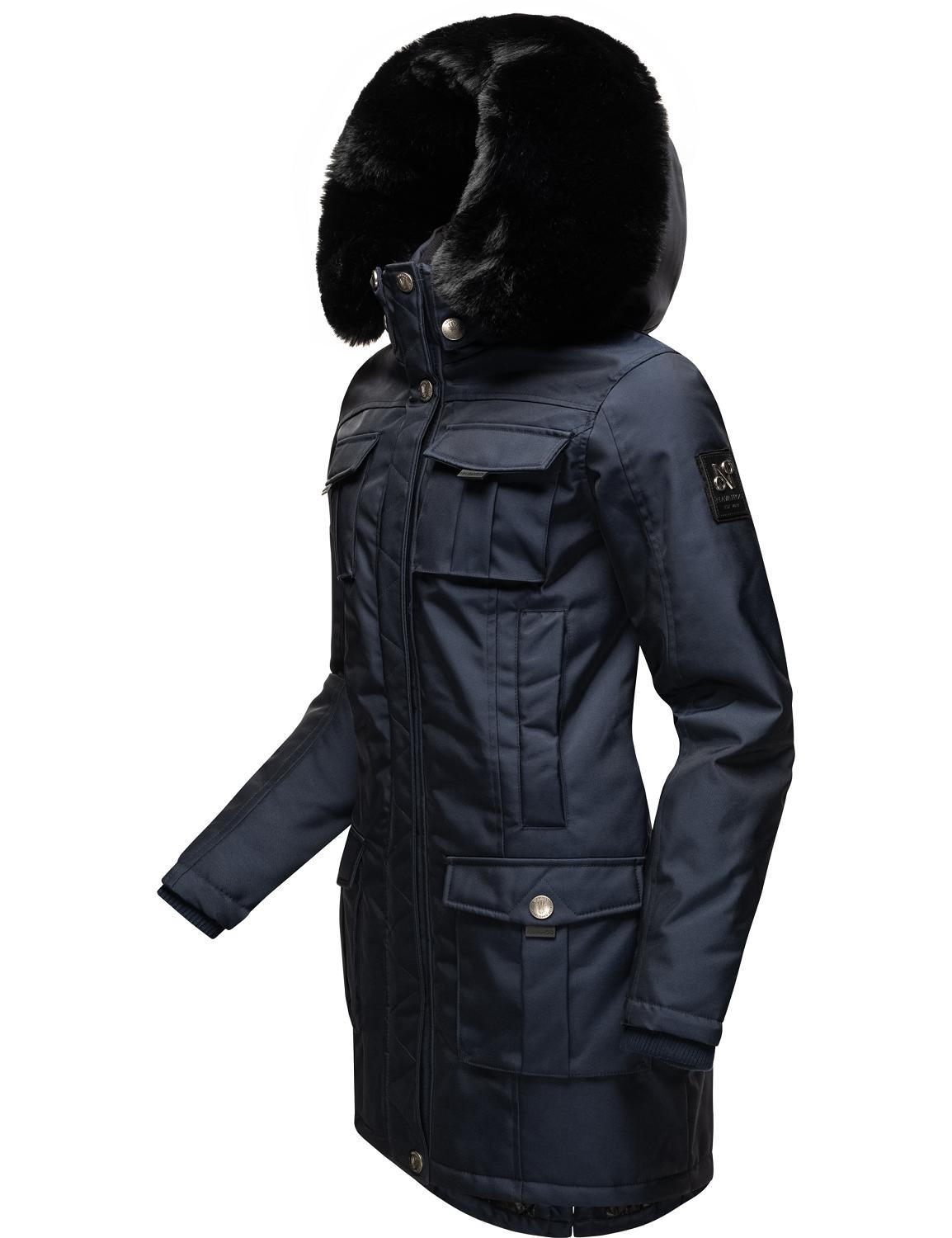 Donna Tuqw2 NAVAHOO Parka invernale Tiniis in Blu Scuro 