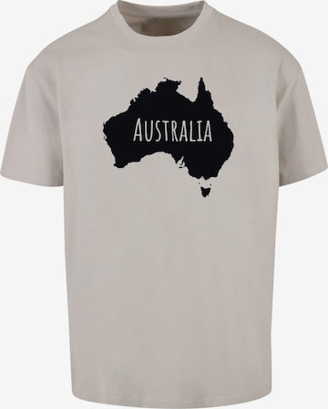 Merchcode Shirt 'Australia' in Grijs: voorkant