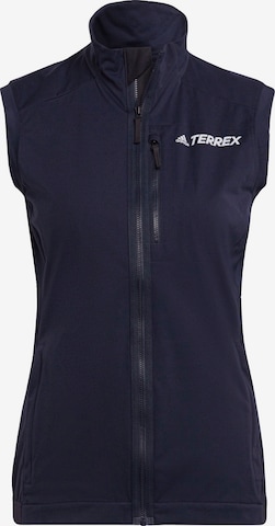 ADIDAS PERFORMANCE Sports Vest in Blue: front