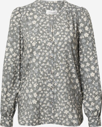 Thought Blouse 'HARPER' in Cream / Grey / Pastel green, Item view