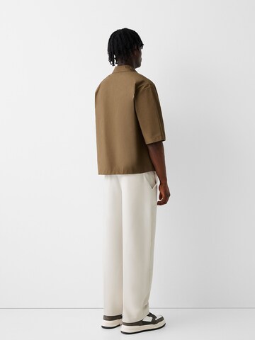 Bershka Loosefit Broek in Beige