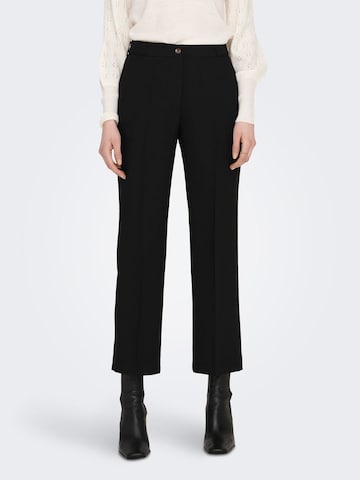 Regular Pantalon à plis ONLY en noir : devant