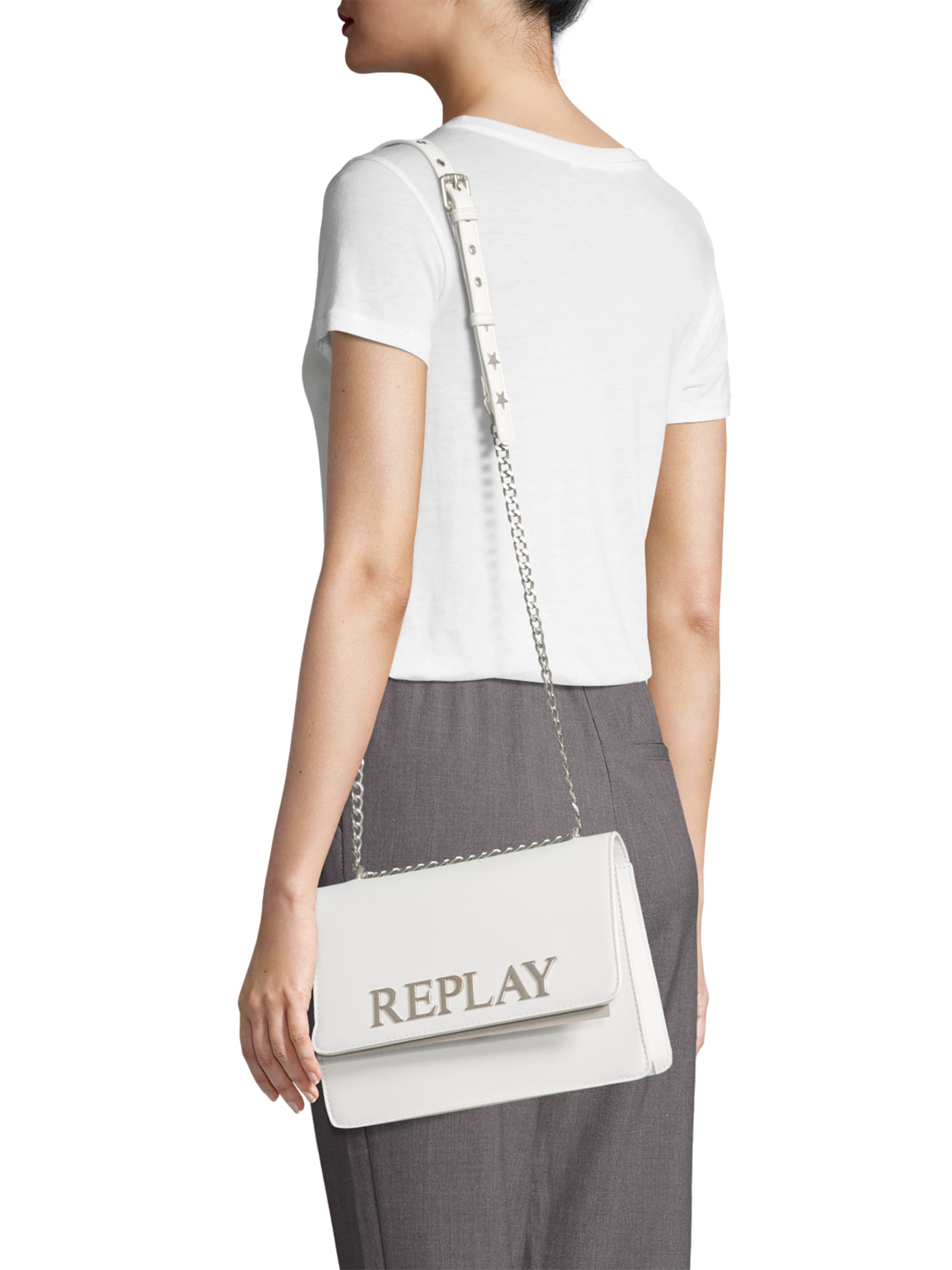 REPLAYTorba preko ramena - bijela boja