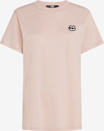 T-shirt Karl Lagerfeld en rose : devant