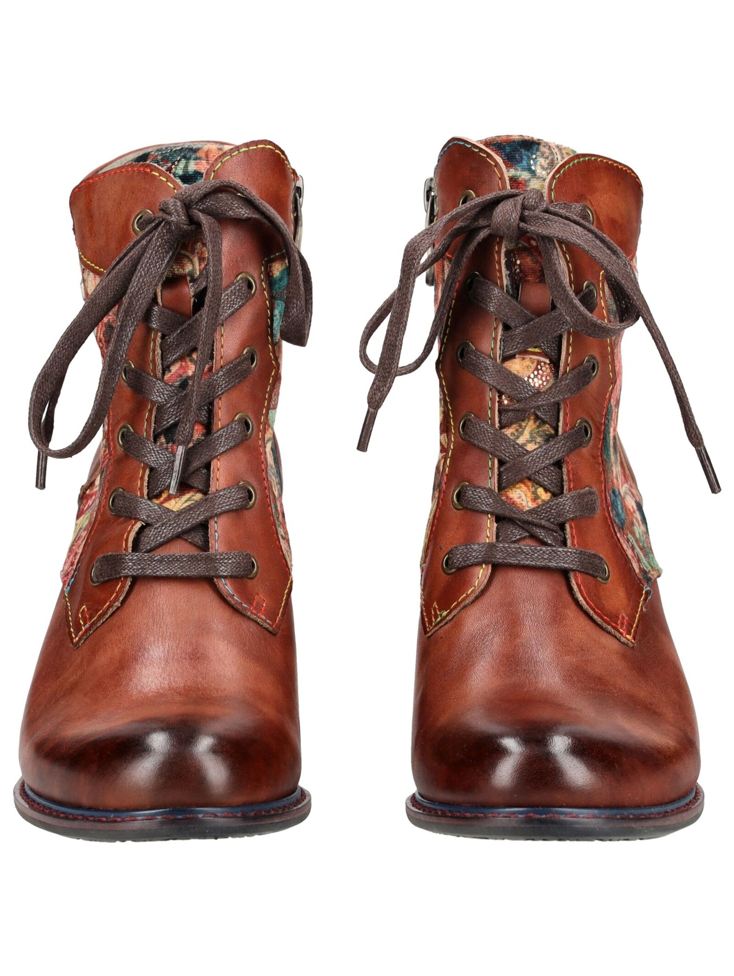 Laura Vita Lace-Up Ankle Boots in Brown