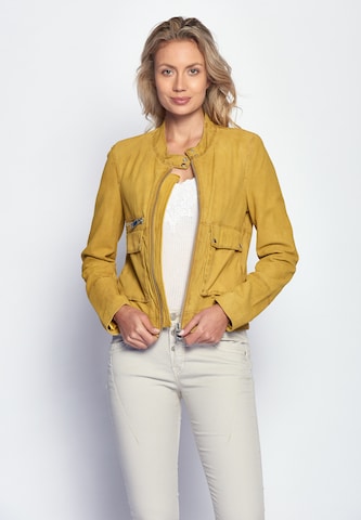 Maze Between-Season Jacket ' Clermont ' in Yellow: front