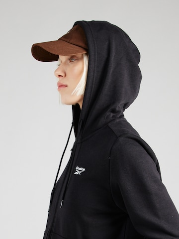 Reebok - Sudadera con cremallera deportiva en negro