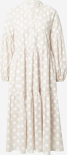 Rochie tip bluză 'DANA' NÜMPH pe bej deschis / alb, Vizualizare produs