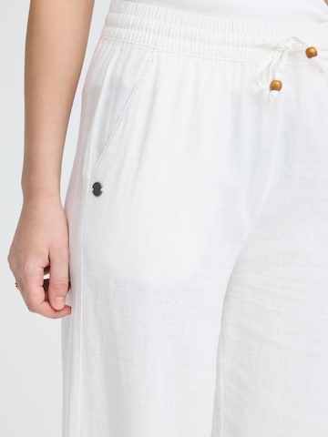 Loosefit Pantalon ' OXAlfas Linen Mix ' Oxmo en blanc