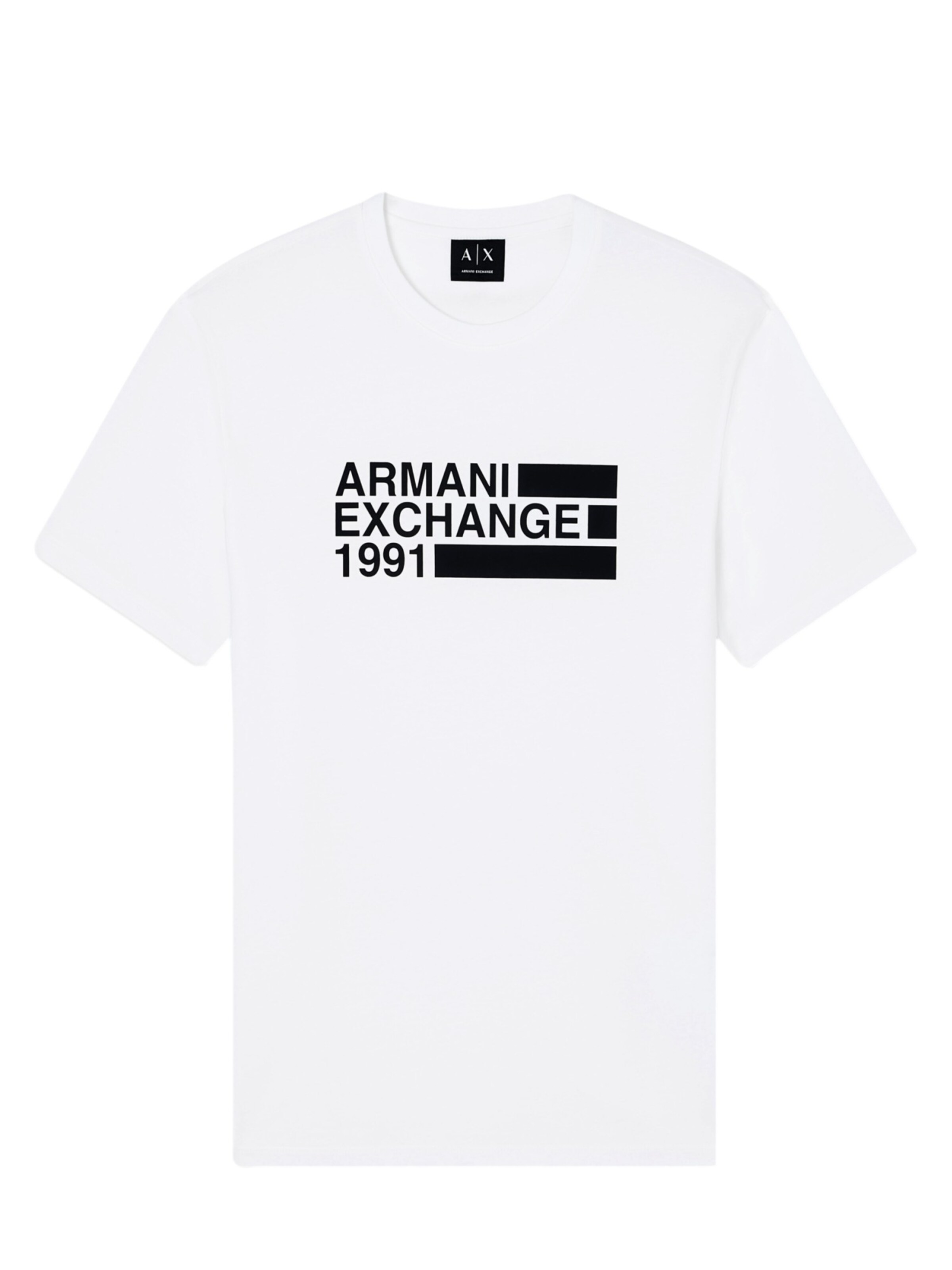 ARMANI EXCHANGE T-Shirt en noir / blanc, Vue avec produit