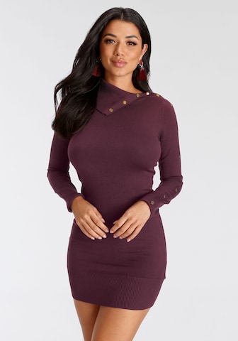 MELROSE Knitted dress in Red: front