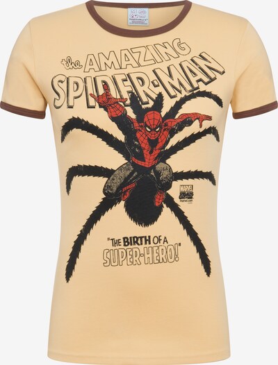 LOGOSHIRT T-Shirt 'Spider-Man' in beige / braun, Produktansicht