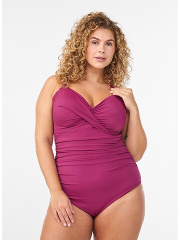 Invisible Maillot de bain Swim by Zizzi en violet : devant