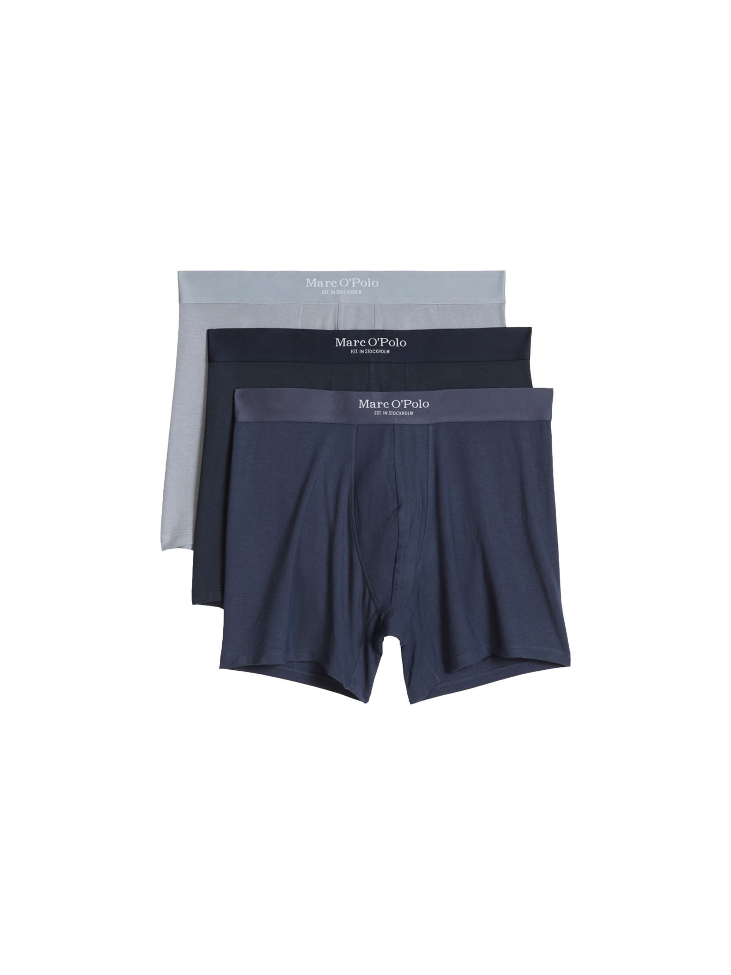 Marc O'Polo Boxer ' Classic ' in L in blau / dunkelblau / hellgrau, Produktansicht
