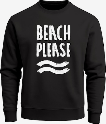 Neverless Sweatshirt 'Beach Please' in Black: front