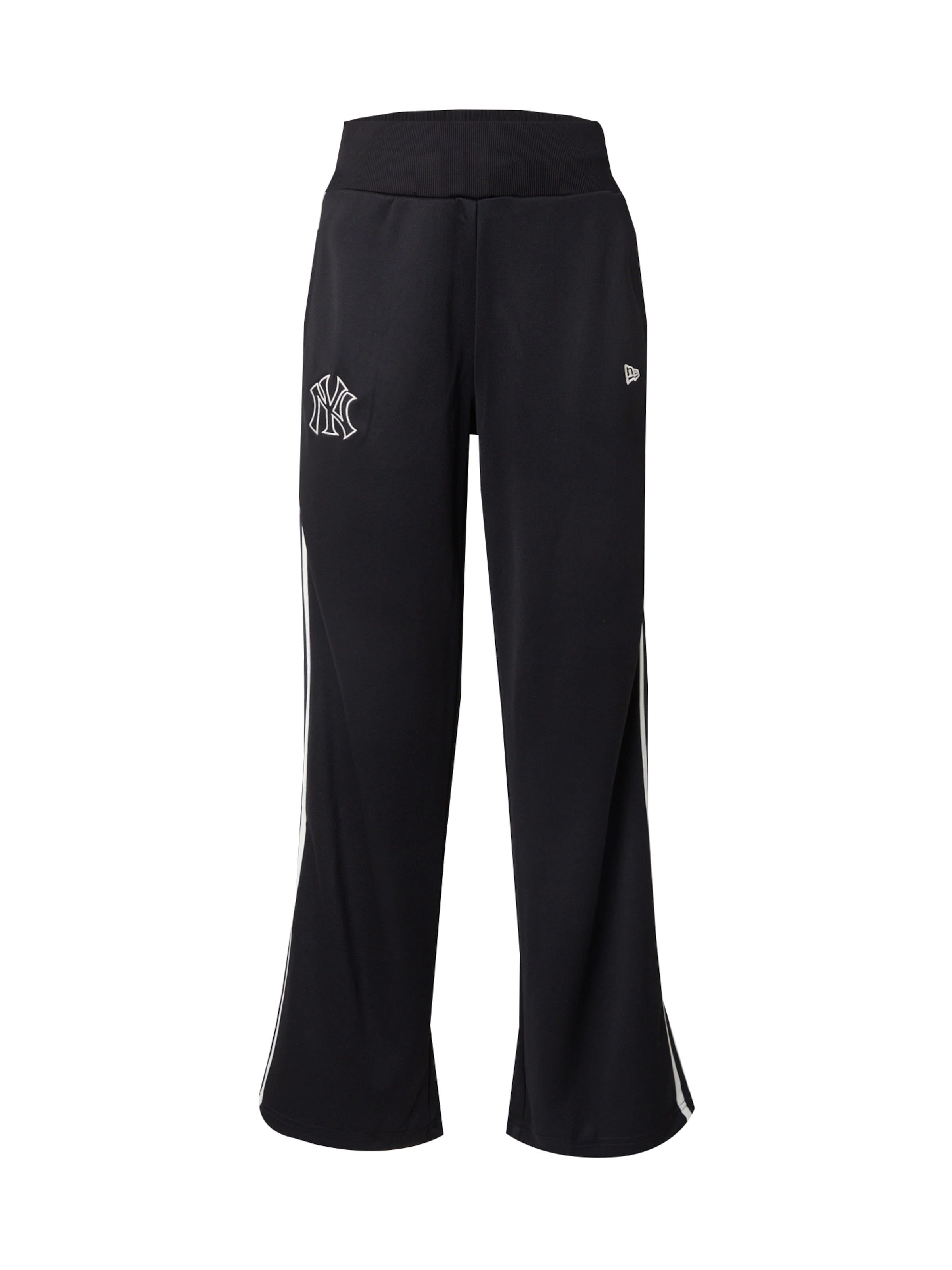 NEW ERA Wide leg Byxa 'NEYYAN' i svart: framsida