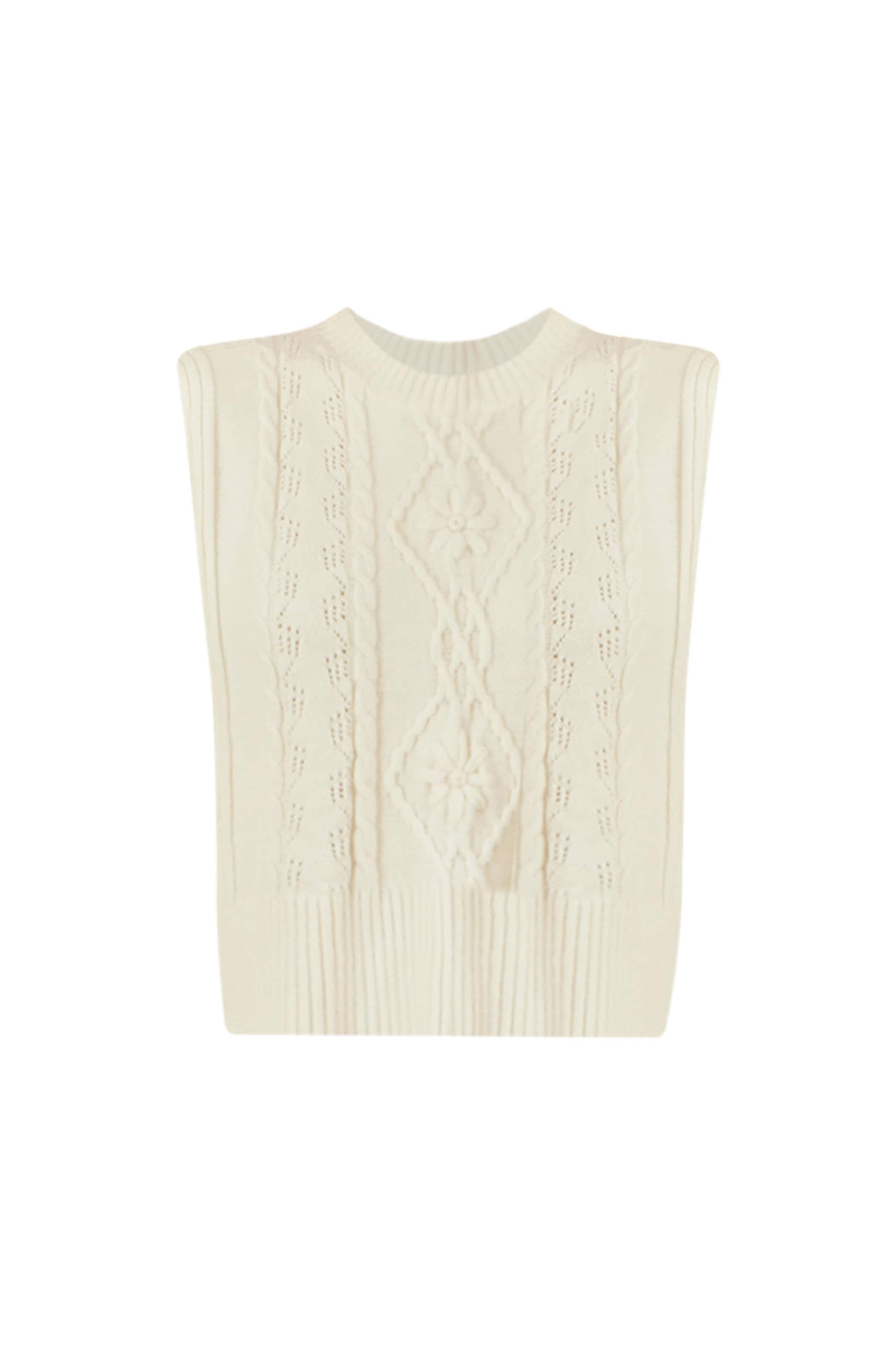 Yumi Pullover in Weiß: Vorderseite