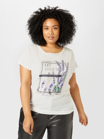 ONLY Carmakoma Shirt 'CITY' in White: front