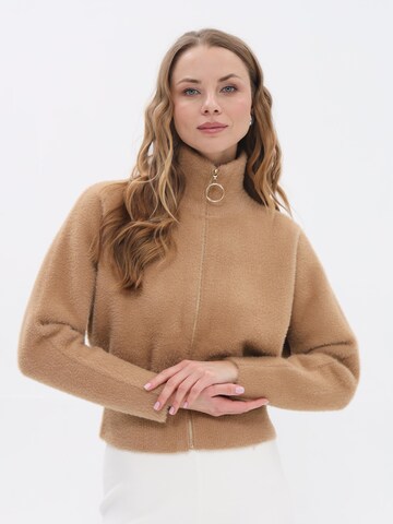 Passioni Fleece Jacket in Beige: front