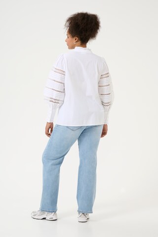 KAFFE CURVE Bluse 'KCWilla' in Weiß