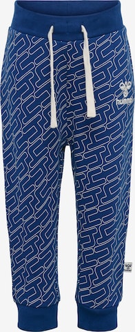 Hummel Tapered Pants in Blue: front