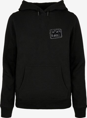 ABSOLUTE CULT Sweatshirt 'Captain Marvel - Chest Patch' in Black: front