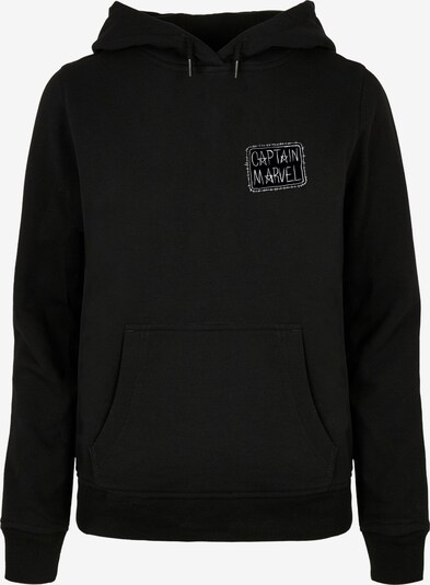 ABSOLUTE CULT Sweatshirt 'Captain Marvel - Chest Patch' in schwarz / weiß, Produktansicht