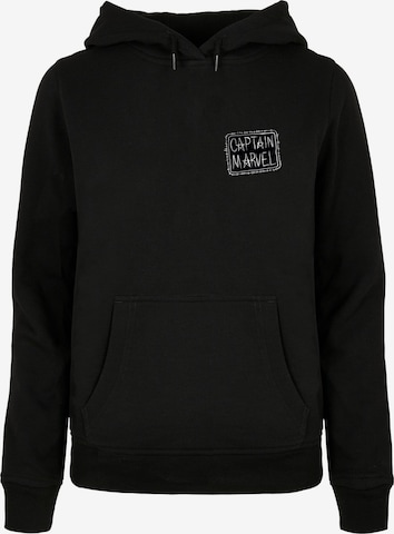 ABSOLUTE CULT Sweatshirt 'Captain Marvel - Chest Patch' in Black: front