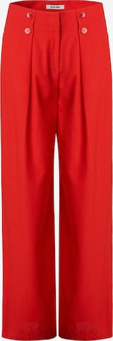 Salsa Jeans Wide leg Pleat-Front Pants in Red: front