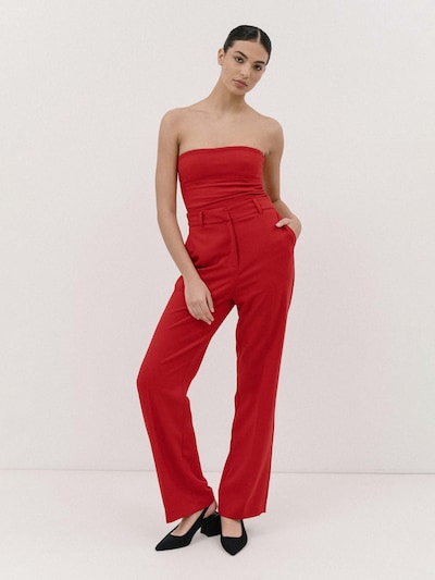 4TAILORS Pantalon à plis 'Spice it Up' en rouge vif, Vue avec produit