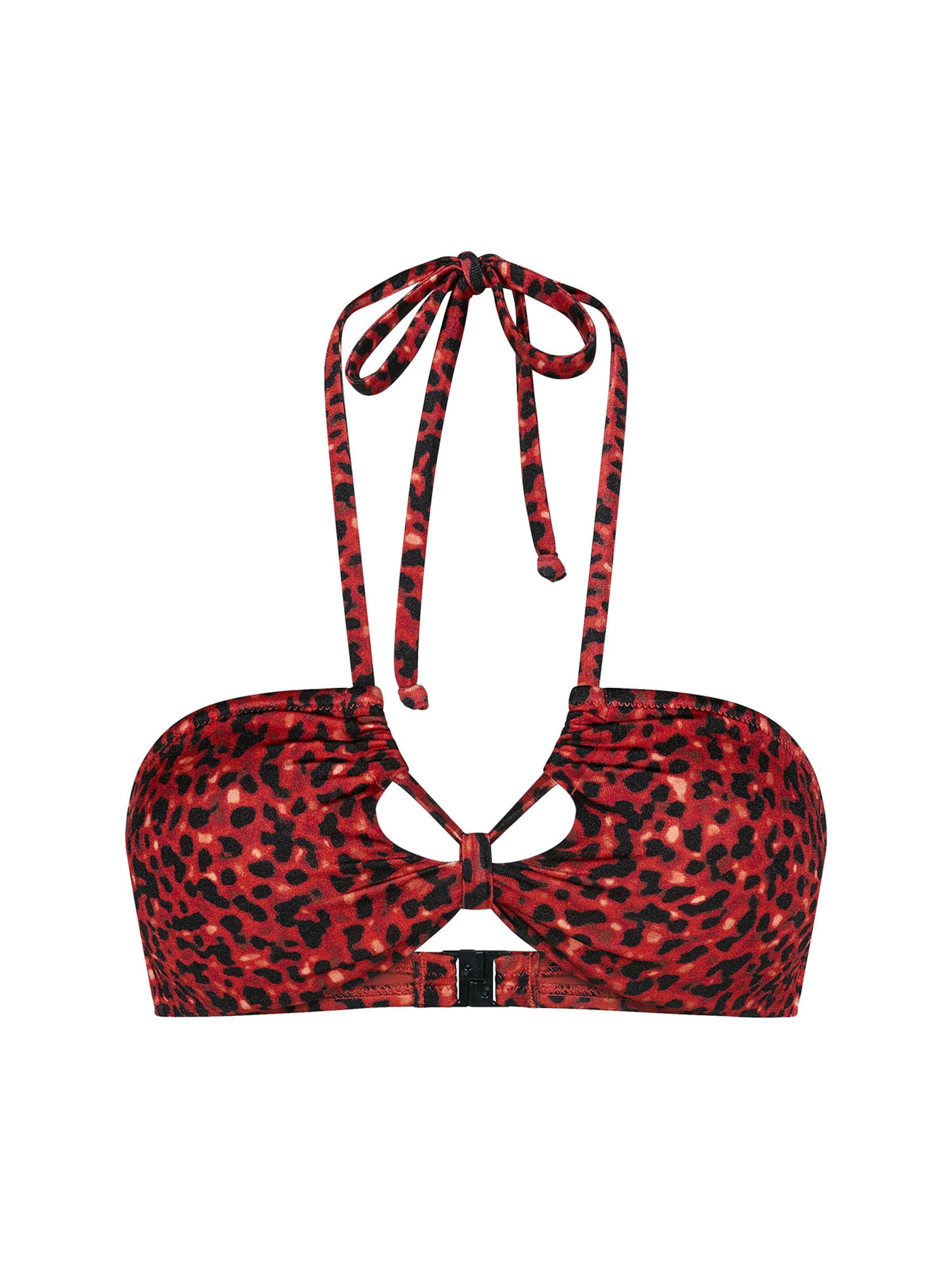 TRIUMPH Bandeau Bikinitop ' Red Label Midnight Swim ' in Rood: voorkant