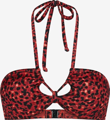 TRIUMPH Bandeau Bikinitop ' Red Label Midnight Swim ' in Rood: voorkant