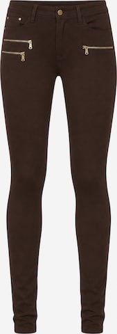 Jeggings Elara en marron : devant