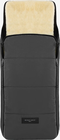 Werner Christ Baby Lammfellfußsack 'CORTINA' in Grau: Vorderseite