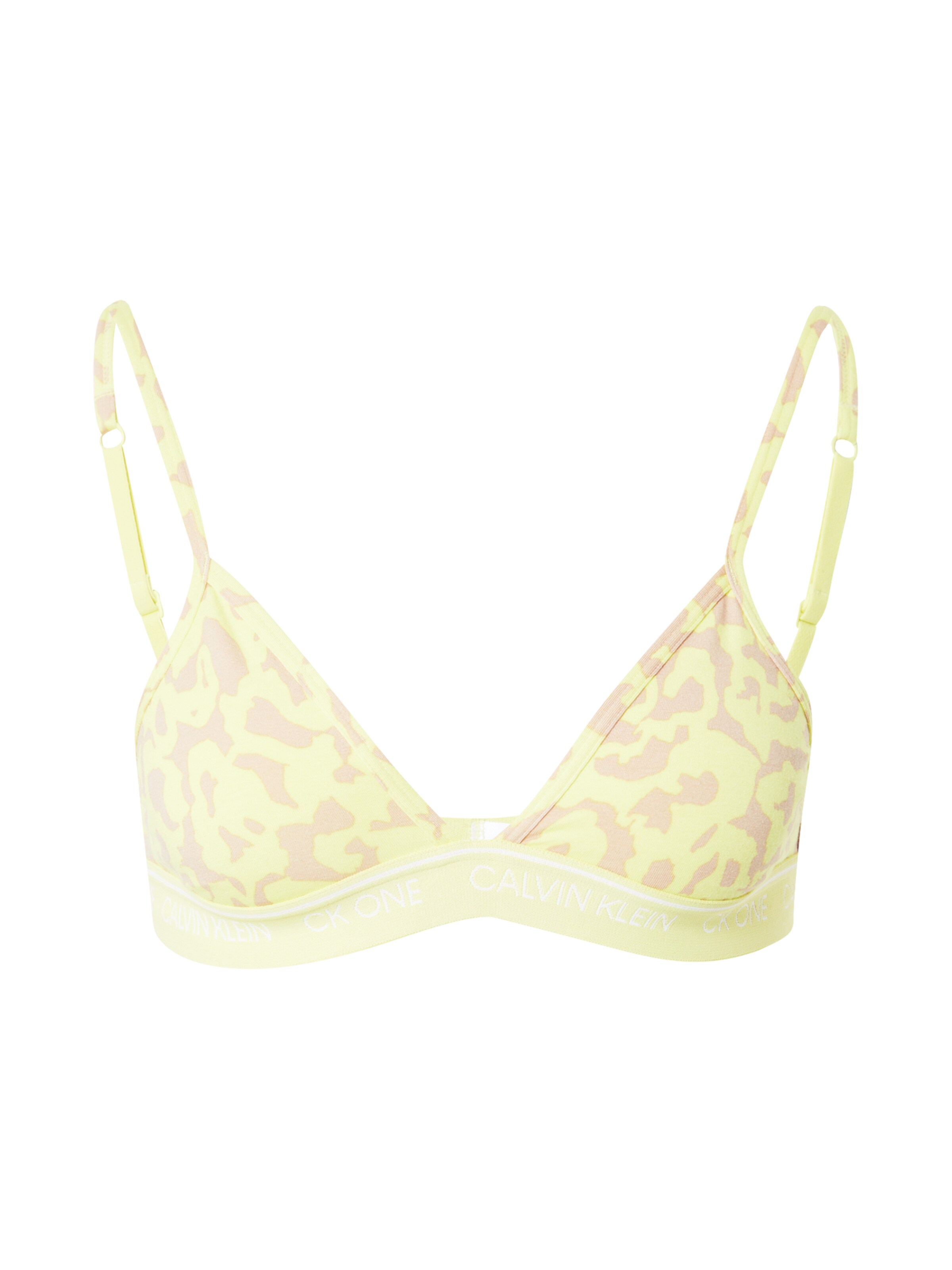 neon green calvin klein bra