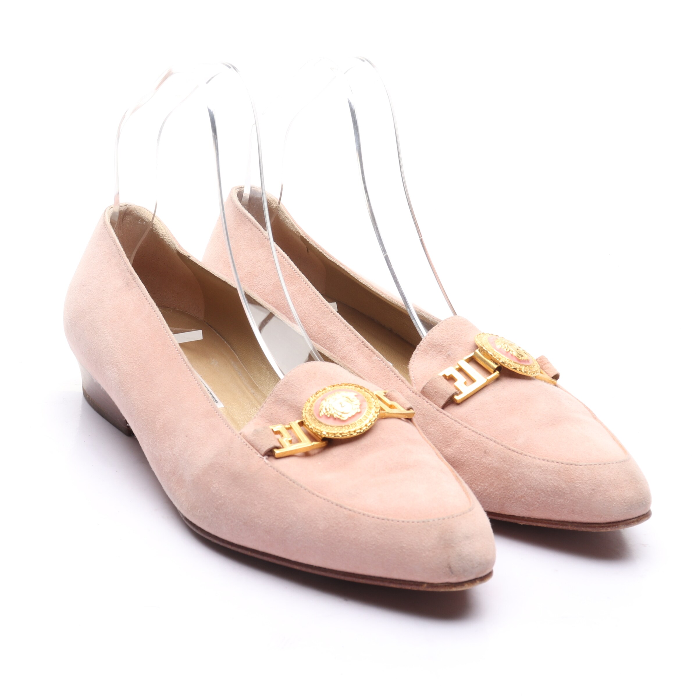 VERSACE Flats & Loafers in 40 in Pink: front