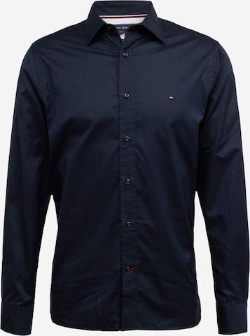 TOMMY HILFIGER Button Up Shirt in Blue: front