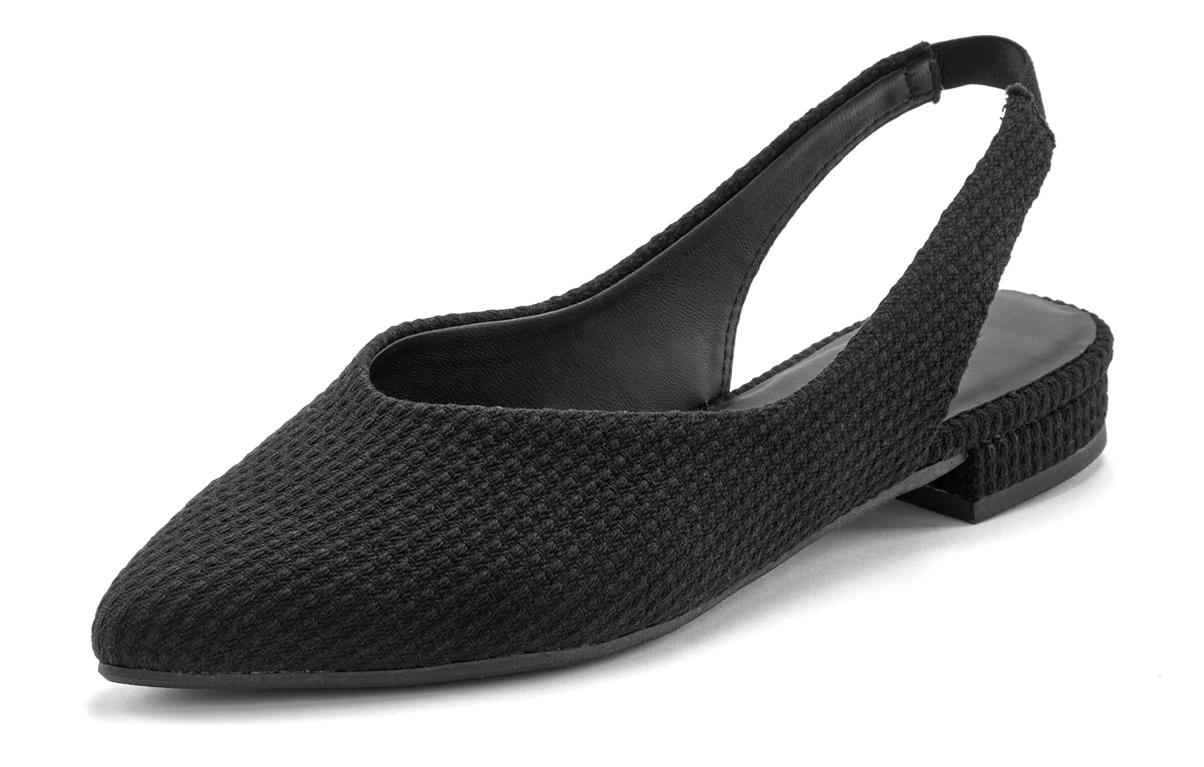 LASCANA Ballerinasko med rem i sort: forside