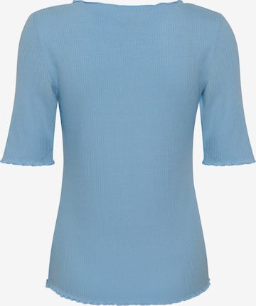 Cream T-shirt 'Ribba' i blå