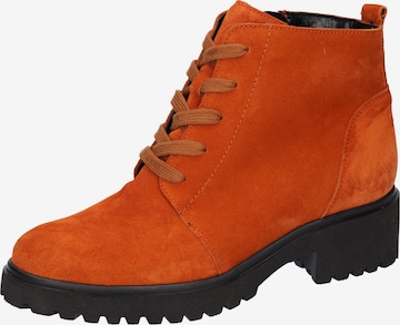 WALDLÄUFER Lace-Up Ankle Boots in Orange: front