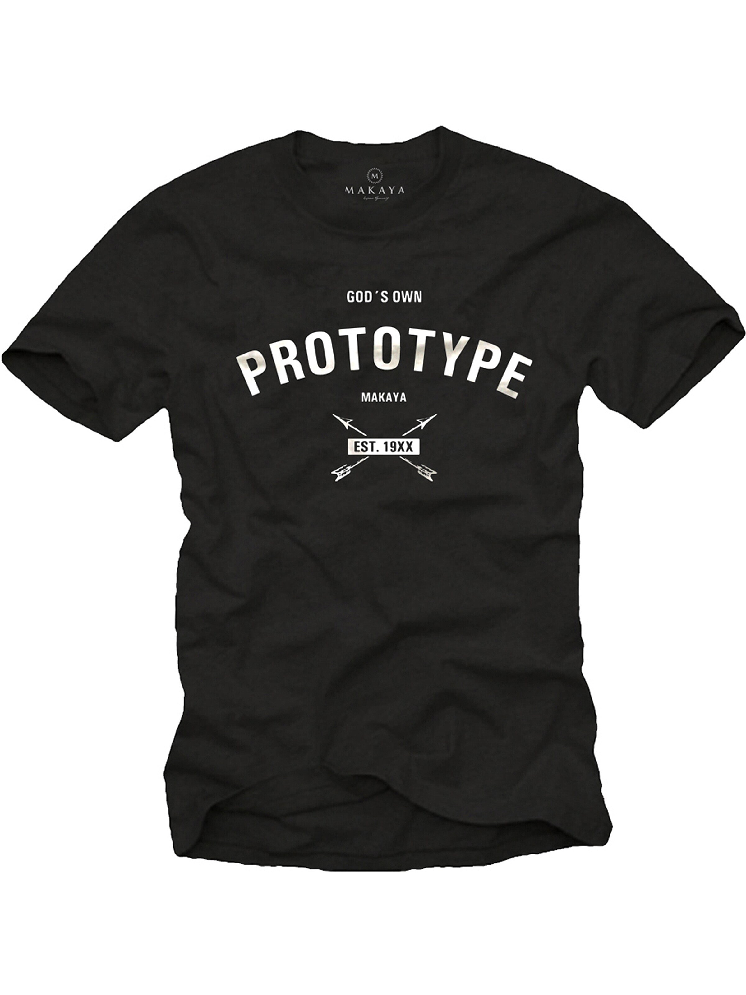 MAKAYA Shirt 'God´s own Prototype' in Black: front