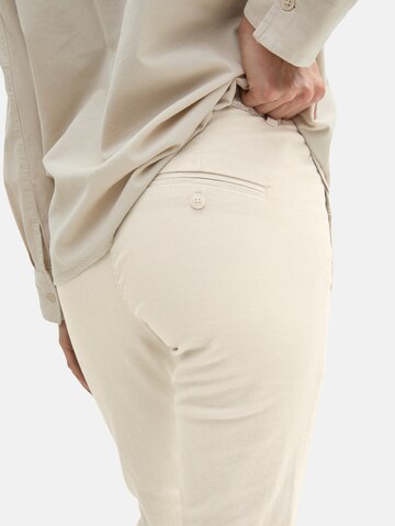 TOM TAILOR Slimfit Broek in Beige